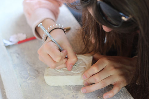 Laboratorio di scultura Tuffeau